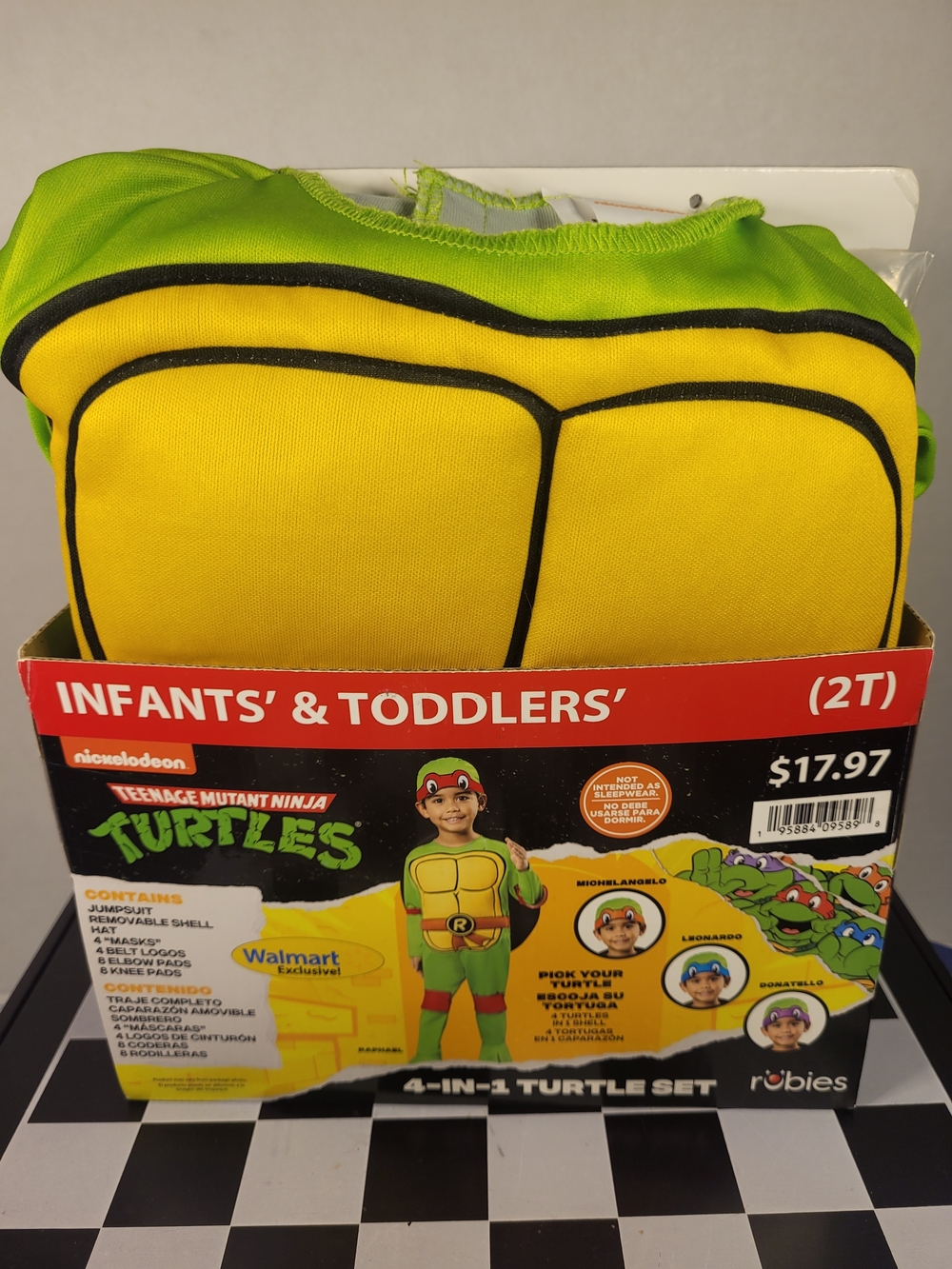 Rubie's Teenage Mutant Ninja Turtles Kids Costume Green and Yellow (2T)